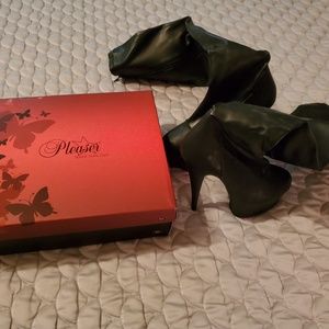 Womens Sz 7 Pleaser Black Platform OTK Boots